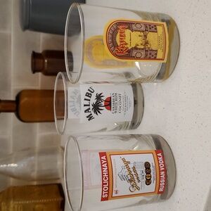 Vintage Barware Brand Name Collector Bar Glasses Set of 3